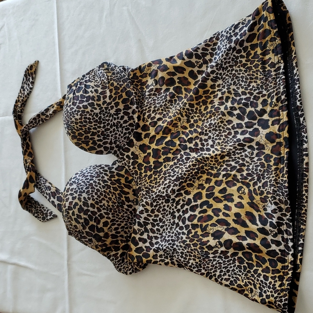 Victorias Secret Bombshell Leopard Print Tankini Top 34B